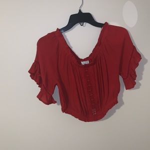 Off shoulder crop top